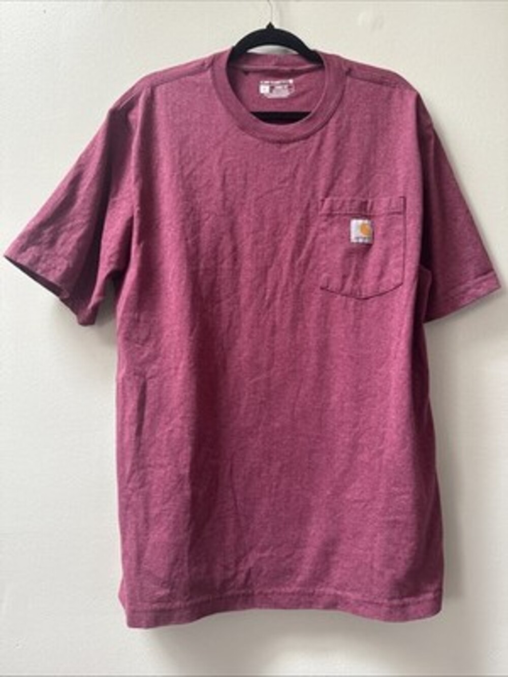Carhartt Shirt Men's Large Loose Fit Pocket K87 Burgundy Workwear